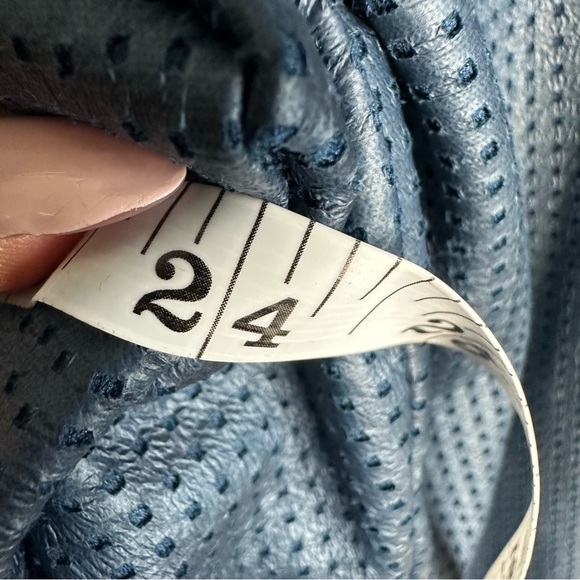 TanJay Vintage Blue Faux Leather Blazer Jacket Large - Picture 10 of 10